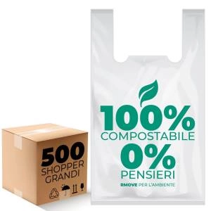 Large Biodegradable Shopper Bags 14g -