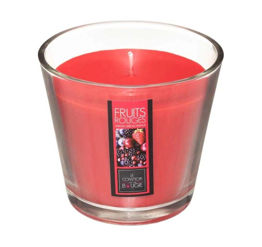 CANDLE SCENT NINA RED GLASS 130728H