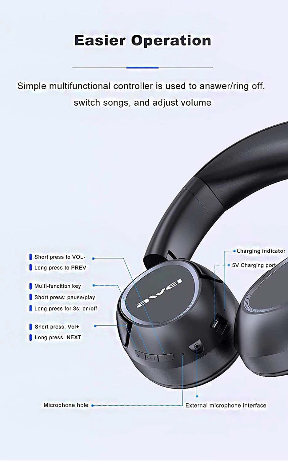 Słuchawki Awei A770BL (AWEI059BLK) ( ATAWEHBTAWE0065
