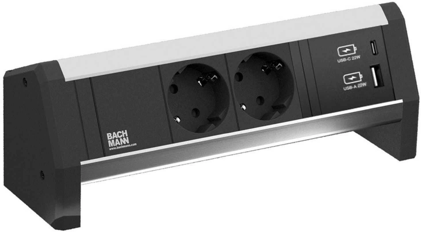 Bachmann BACHMANN DESK 2xzabezpieczony styk 1xUSB