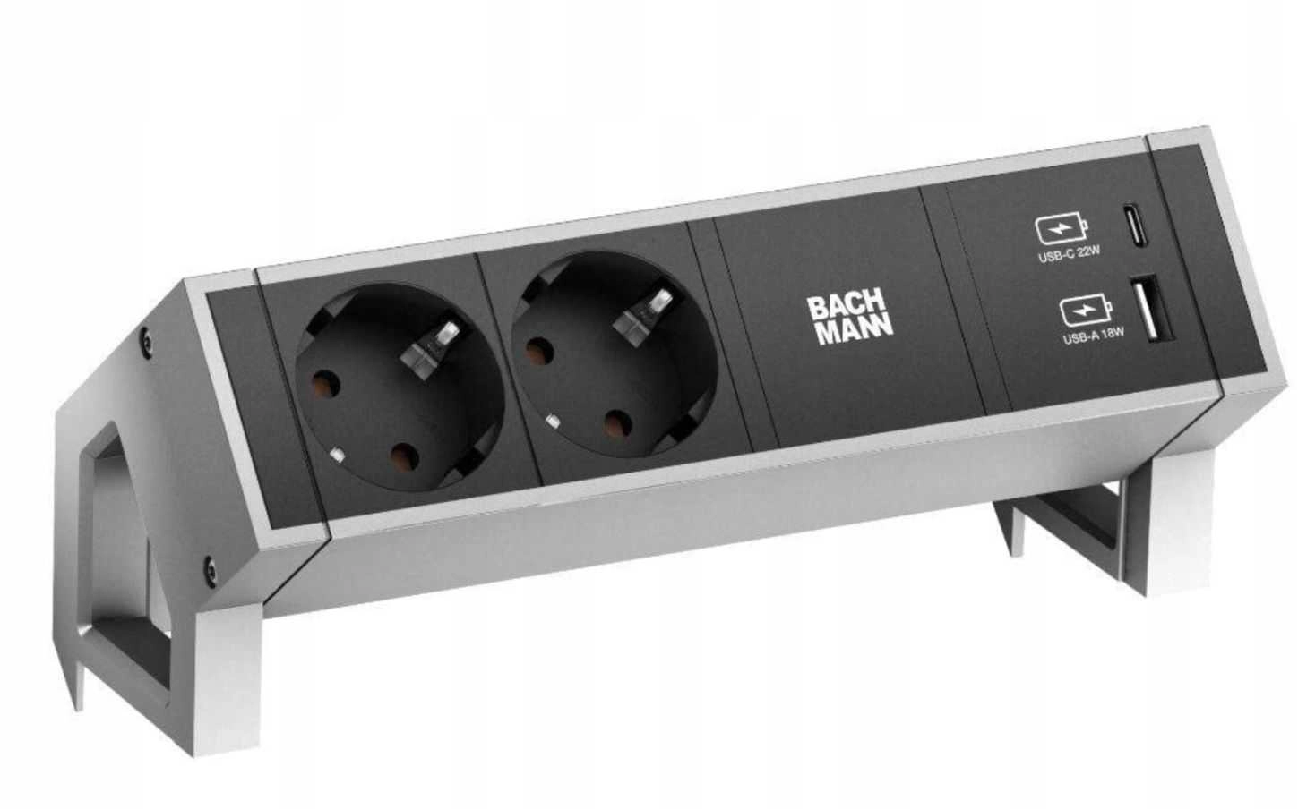BACHMANN DESK2 2xUSB AC protective contact