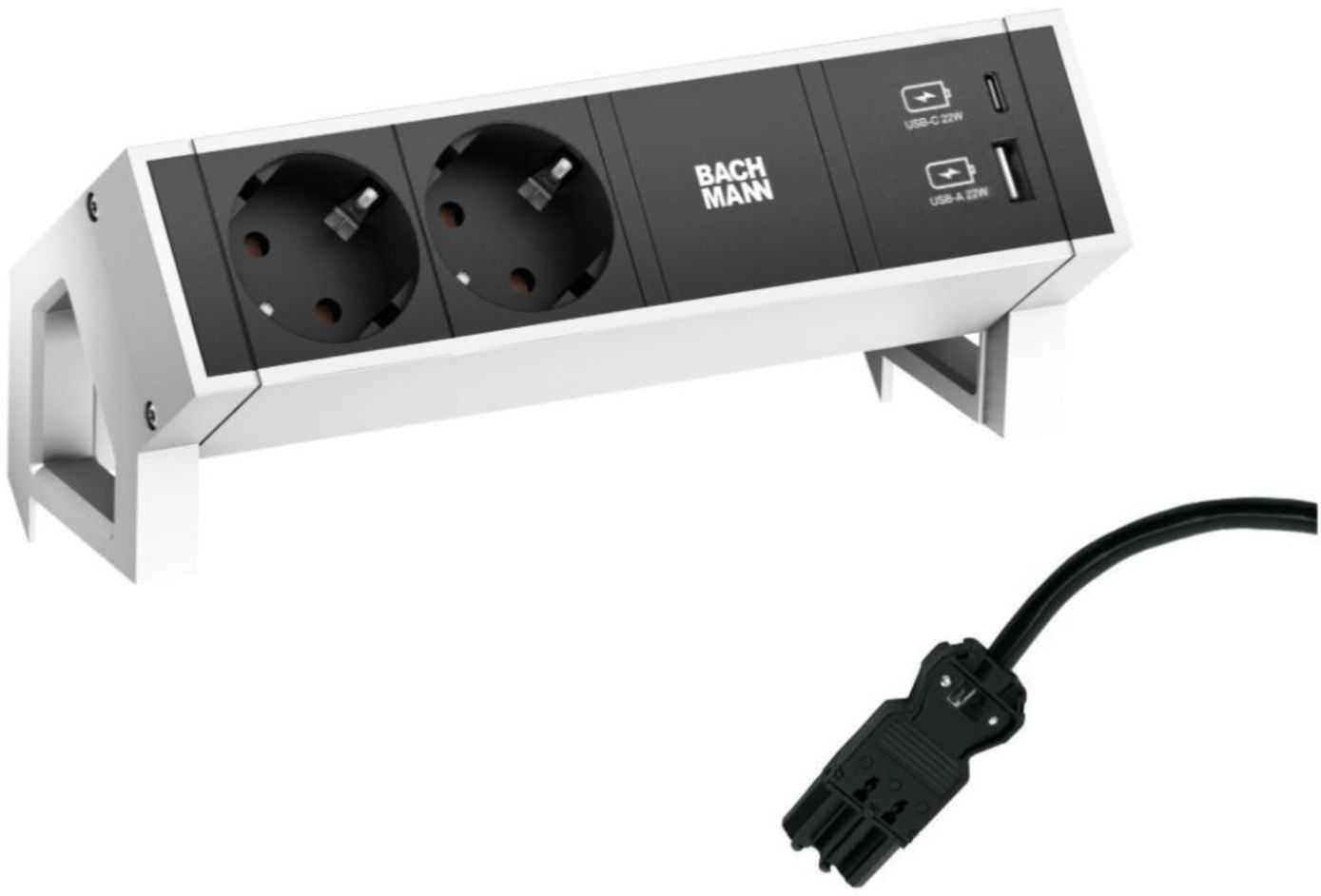 BACHMANN DESK2 2xSchutzkontakt USB AC USB