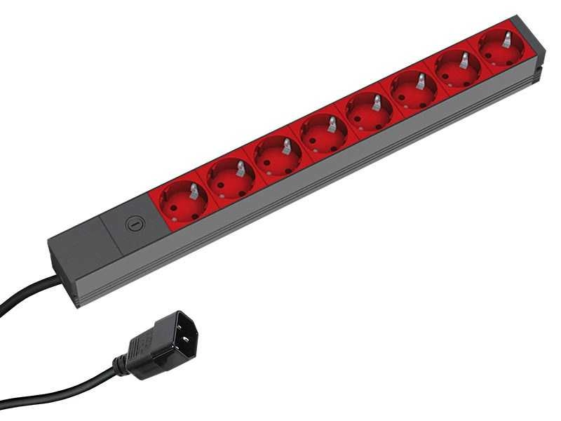 BACHMANN 19" aluminum power strip 8-way