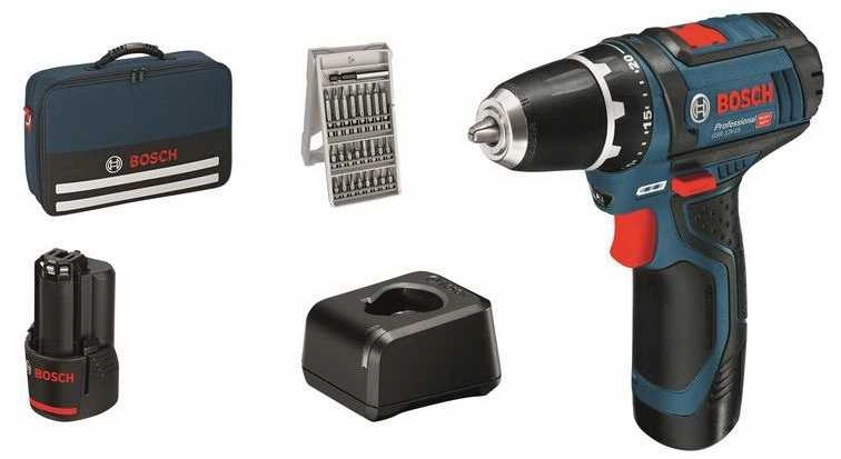 Bosch GSB 12V-15 1300 RPM Black