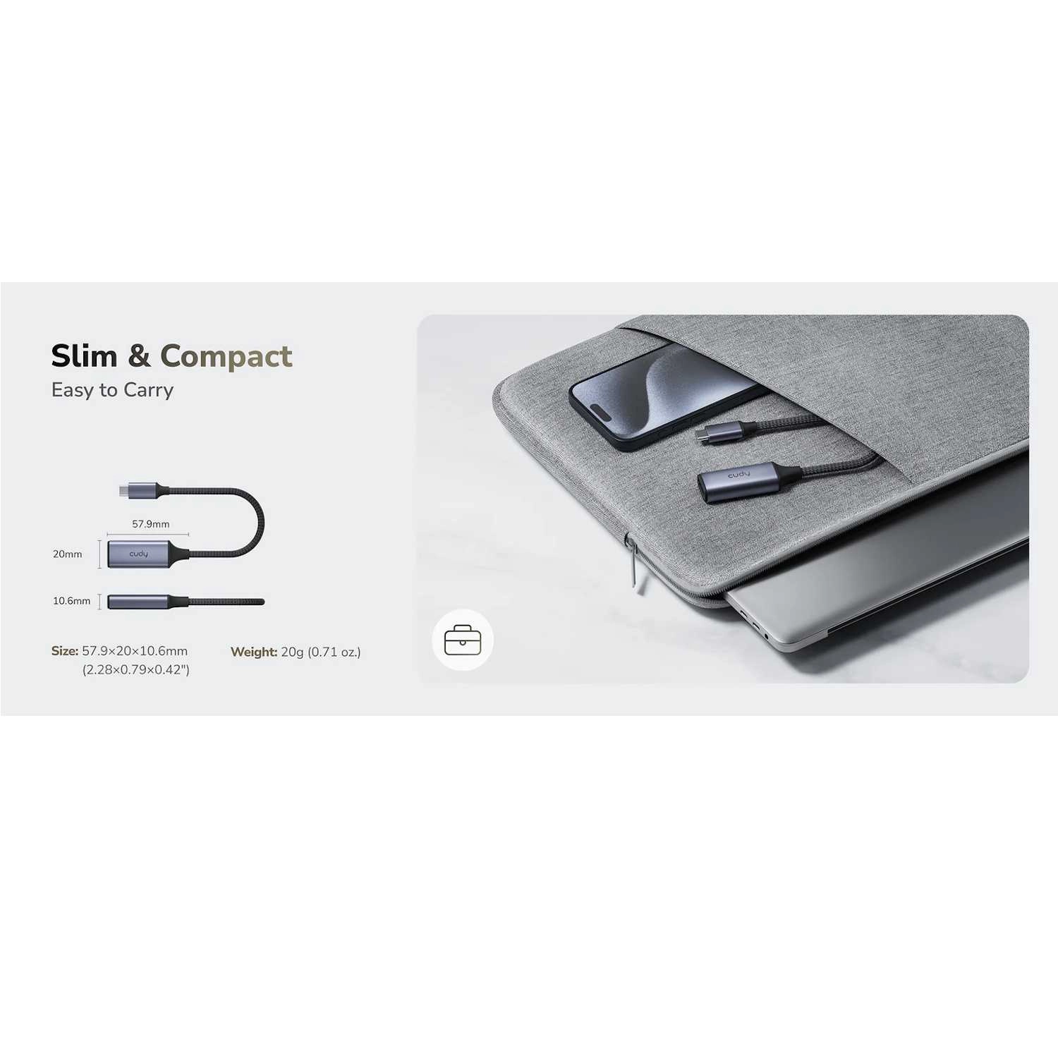 Cudy UH401 USB graphics adapter Grey