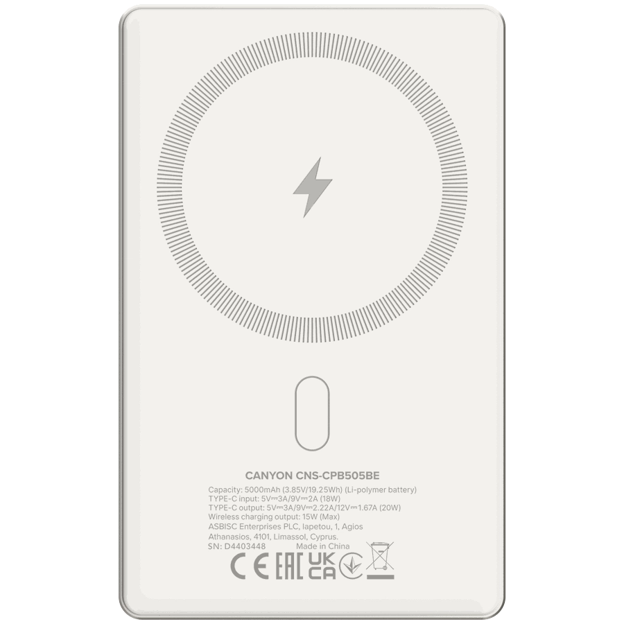 CANYON power bank OnPower 505 slim