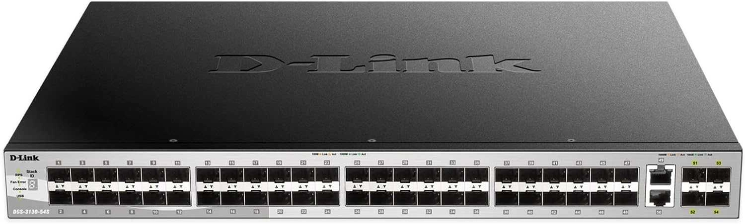 D-Link DGS-3130-54S Managed L3 Black Grey