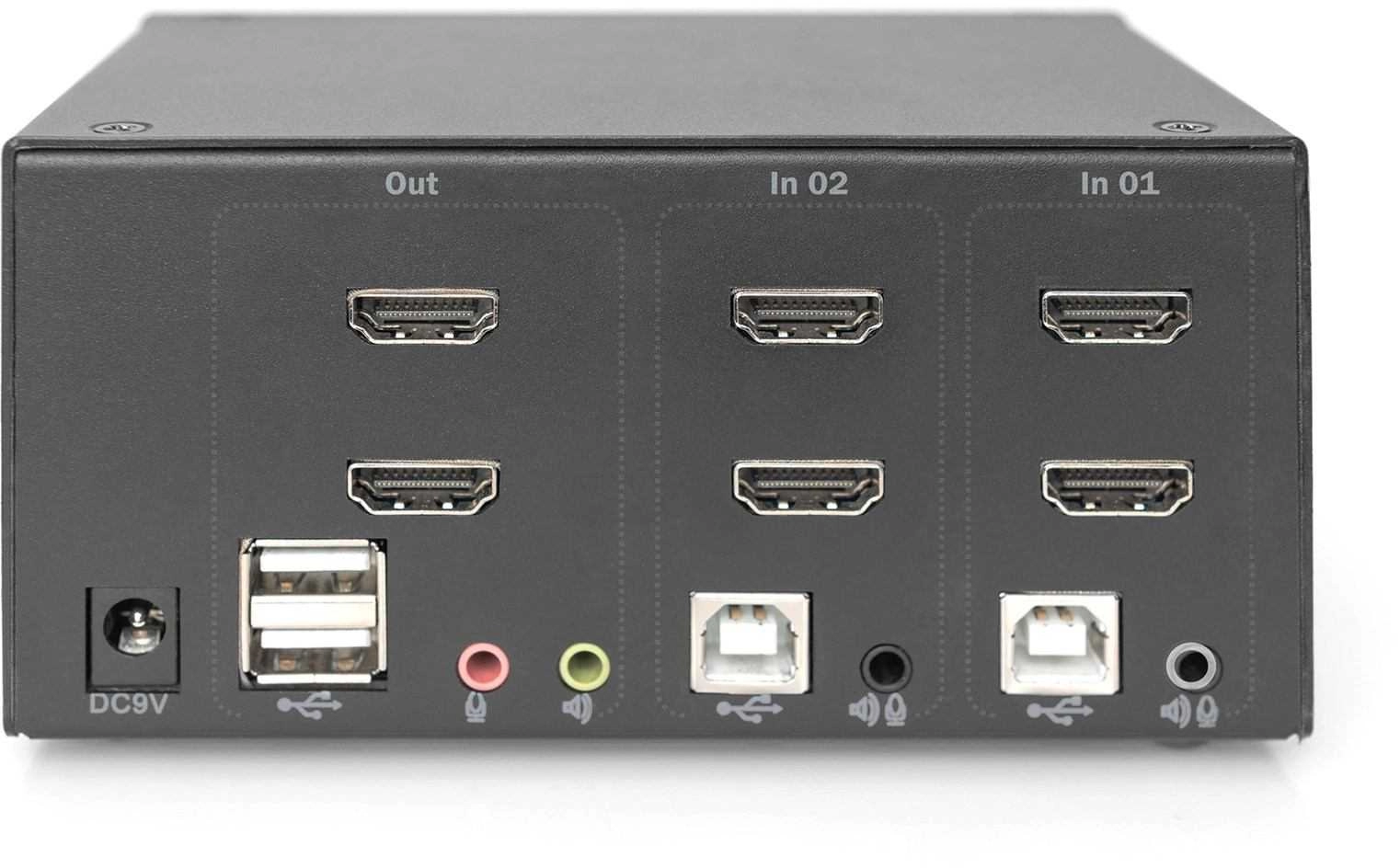 DIGITUS KVM Switch 2-Port Dual-Display. 4K