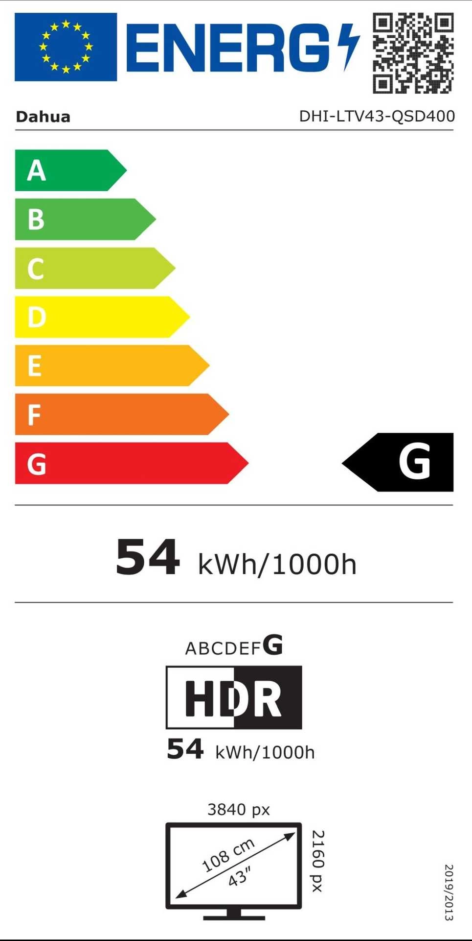 TV SET LCD 43"/DHI-LTV43-QSD400 DAHUA