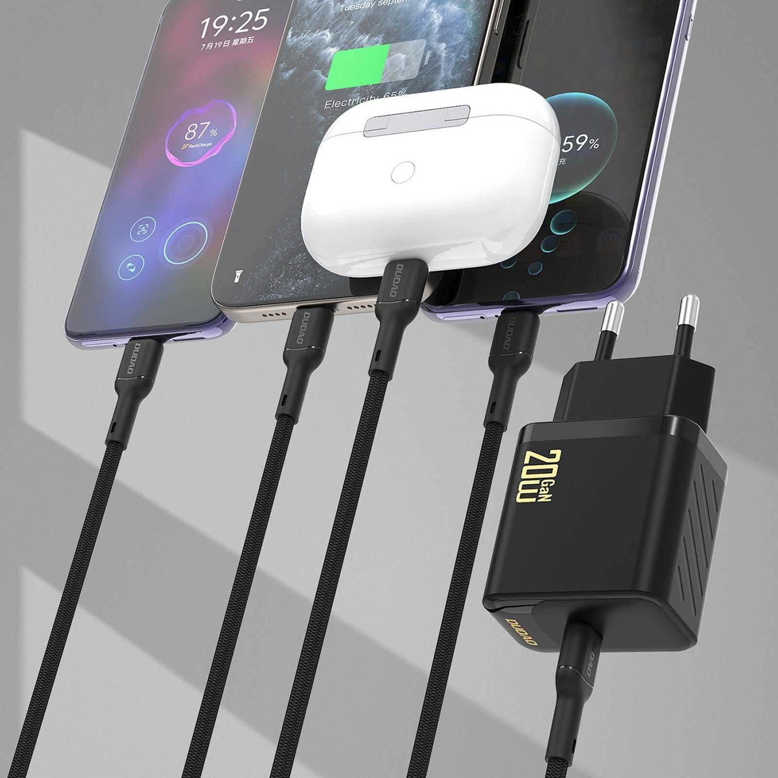 USB-C mains charger with USB-C cable