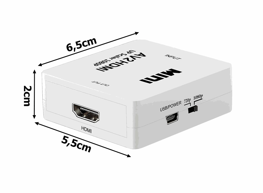 RCA - HDMI (+Audio) Converter White