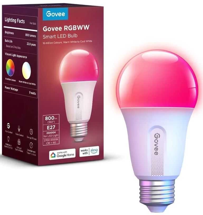 Govee Govee Smart bulb RGBWW 9W-60W