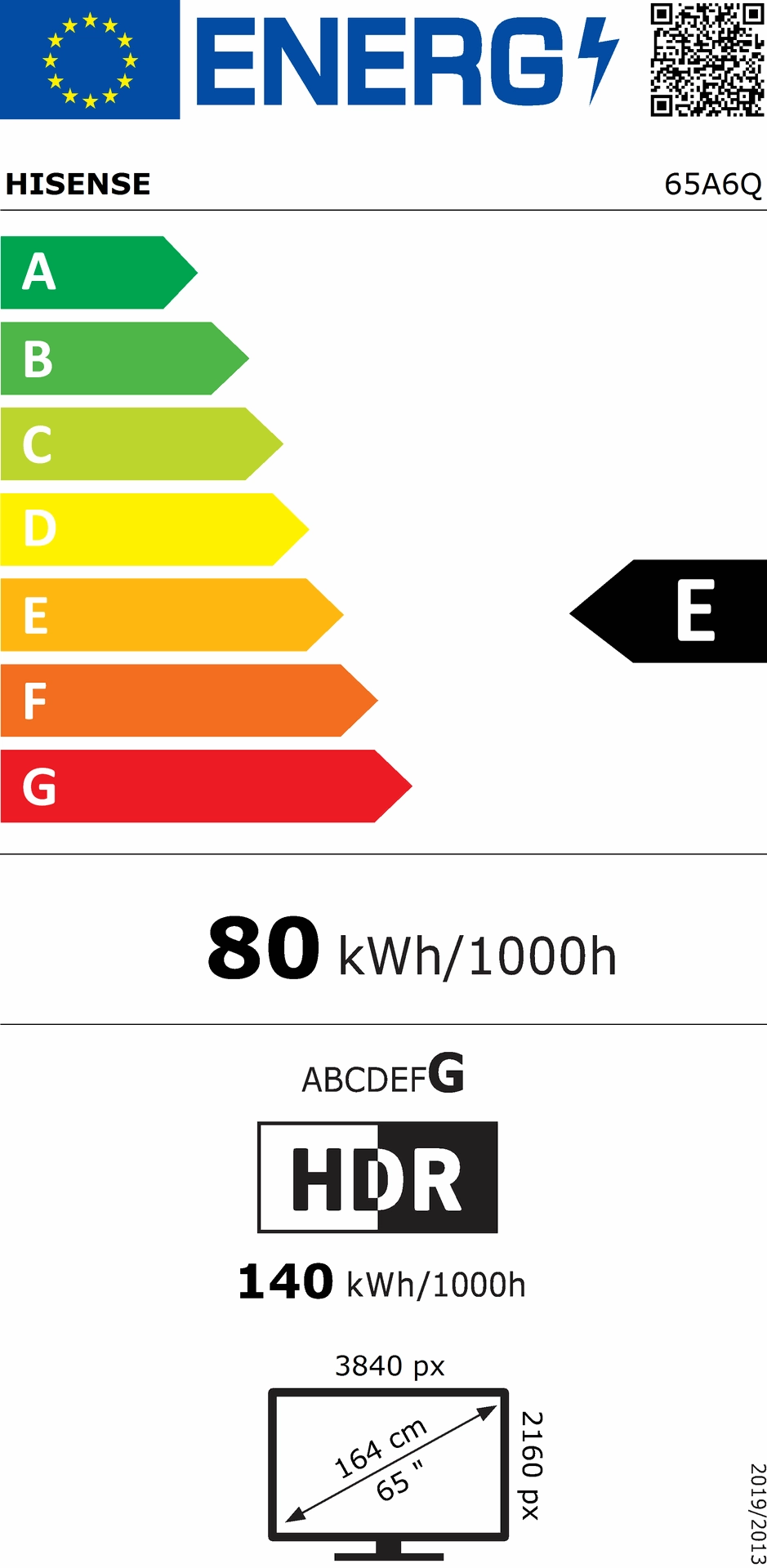 Hisense A6Q  65````````  4K UHD  LED