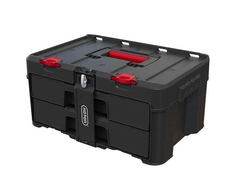 Tool box with 2 drawers Stack```N````Roll