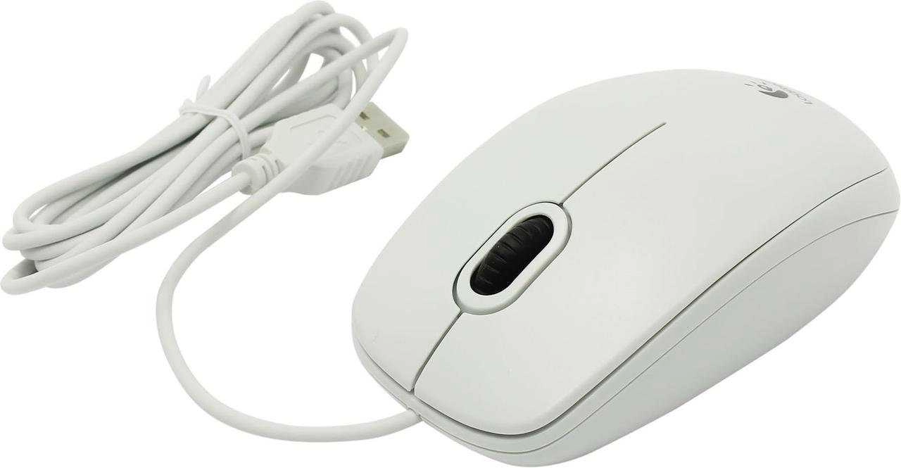 LOGI B100 Optical Mouse White USB