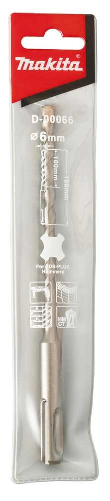 Hammer drill bit SDS-Plus 6x160mm (D-00066)