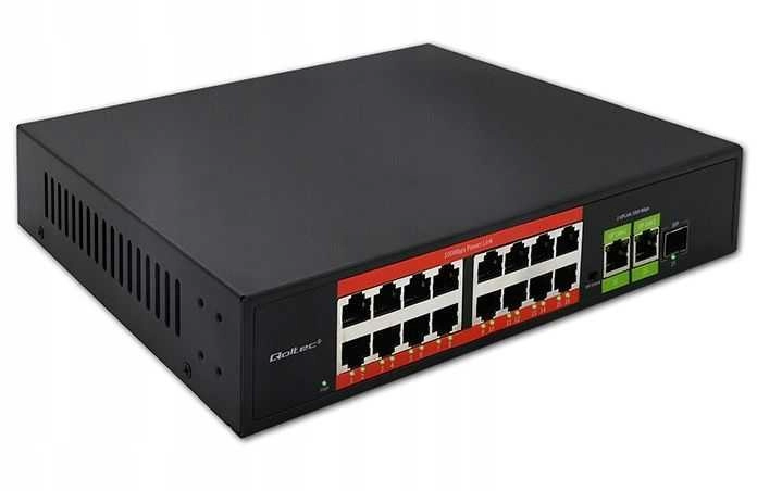 Qoltec SWITCH Fast Ethernet PoE network