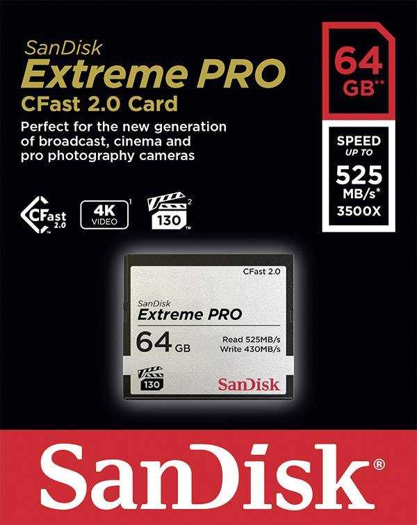 SanDisk Extreme Pro CFast 2.0