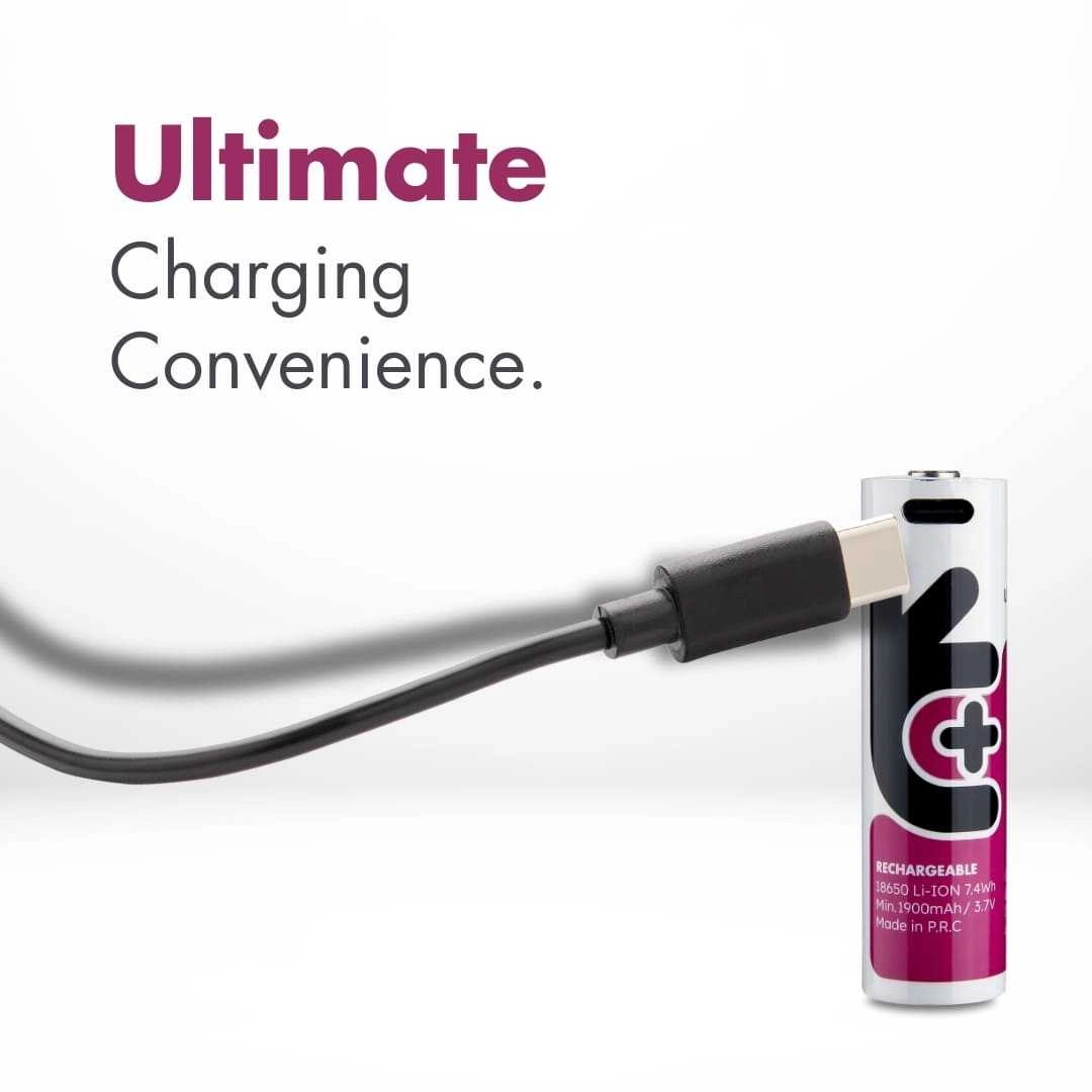 Uniross USB-C 18650 Lithium Battery Rechargeable