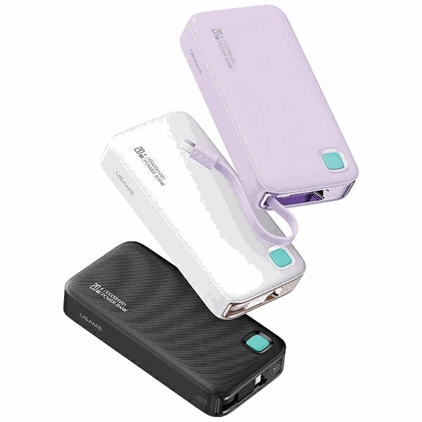 Usams USAMS Powerbank Powerbank with retractable
