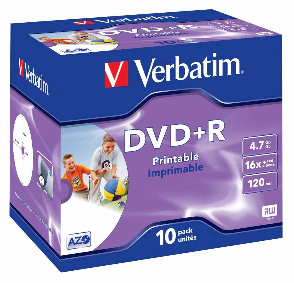 Printable DVD+R 4.7GB Jewel Case