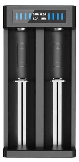 Battery charger for cylindrical Li-ion batteries