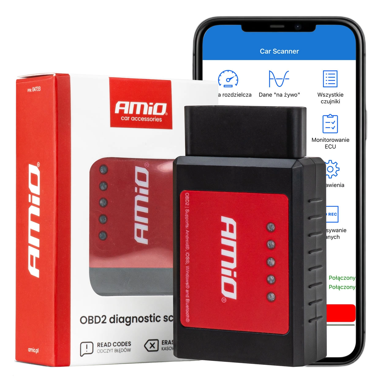 Skaner tester interfejs diagnostyczny elm327 obd2
