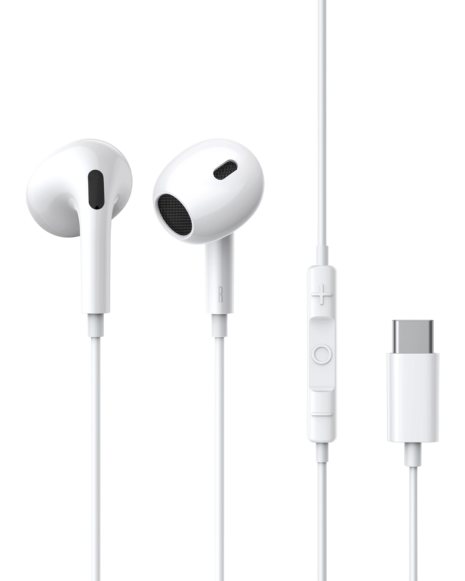 Vadu austiņas 1,1 m (USB-C) Encok CZ17, baltas