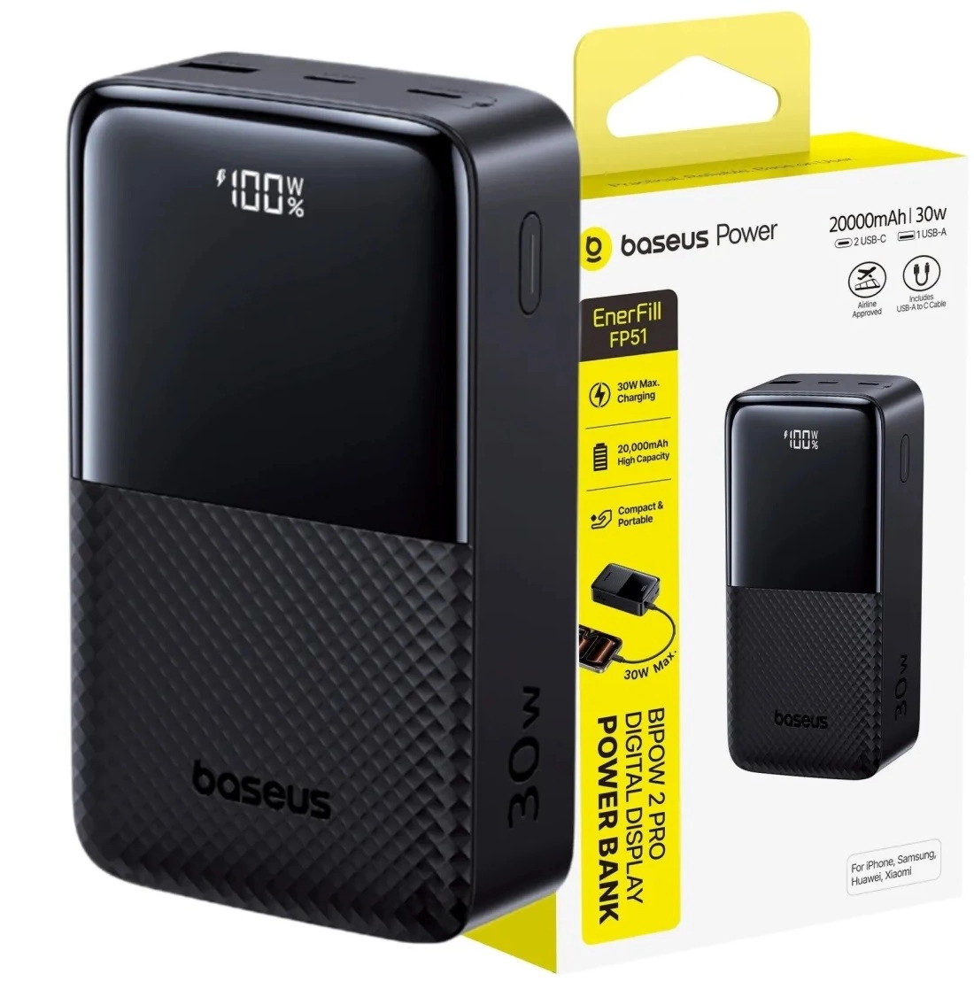 LiPo PowerBank 20000mAh 30W USB-A  USB-C