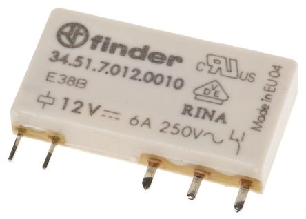 Finder PCB Mount Relay 12V dc