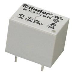 Relejs SPDT; Ucoil:12VDC; 10A/250VAC; 10A/30VDC 36