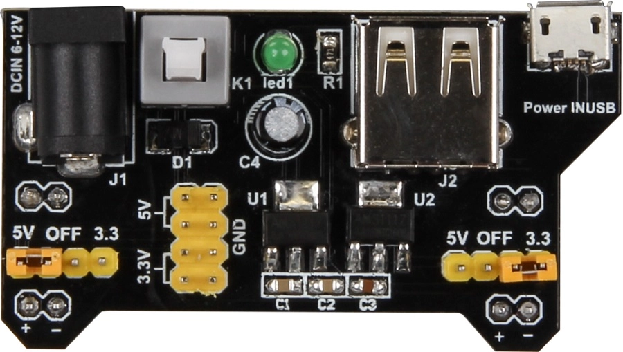 Universāls strāvas adapteris eksperimentālajai platei SBC-POW-BB