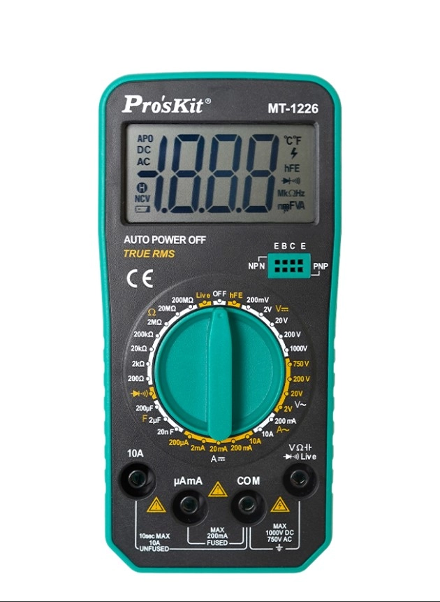 Digitālais multimetrs TRMS  1000/750 V AC/DC