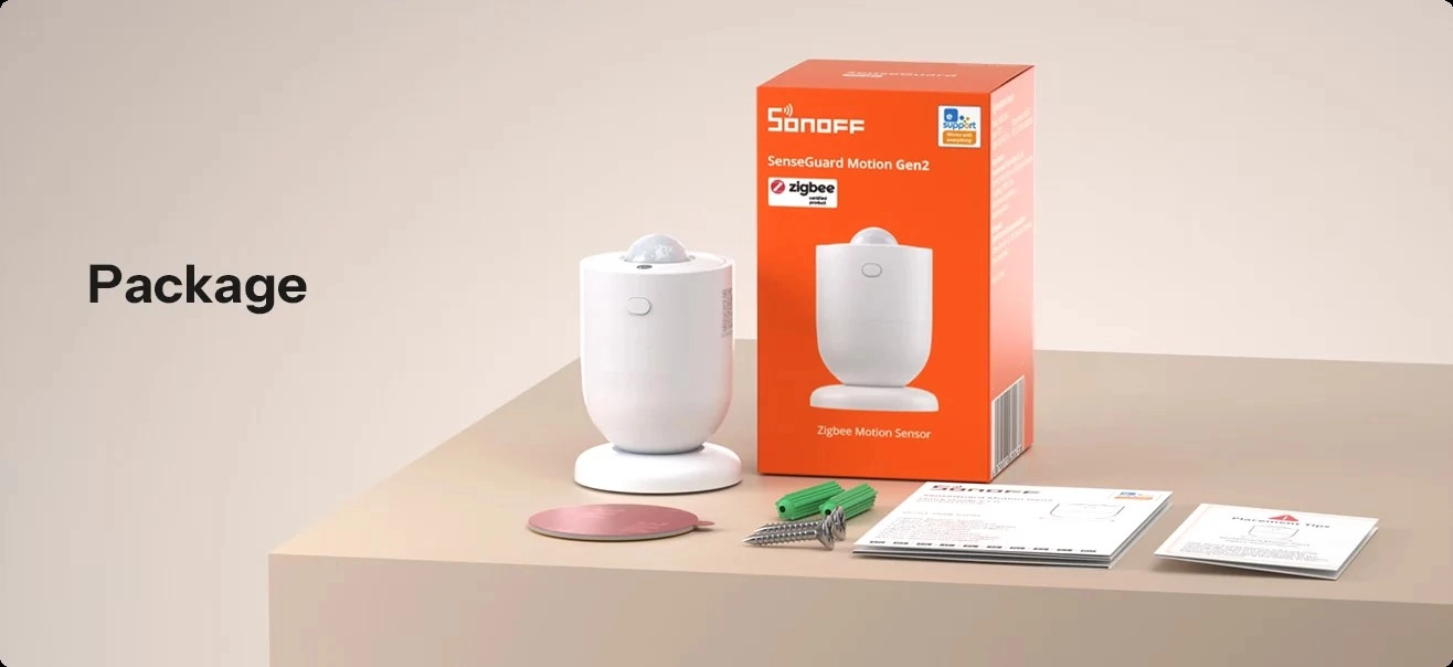 Viedais bezvadu ZigBee PIR kustības sensors