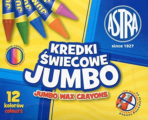 Kredki świecowe Jumbo 12 kolorów ASTRA