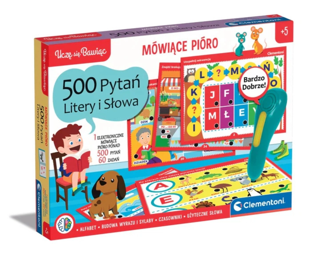 CLE Mówiące pióro 500pytań Litery 50780