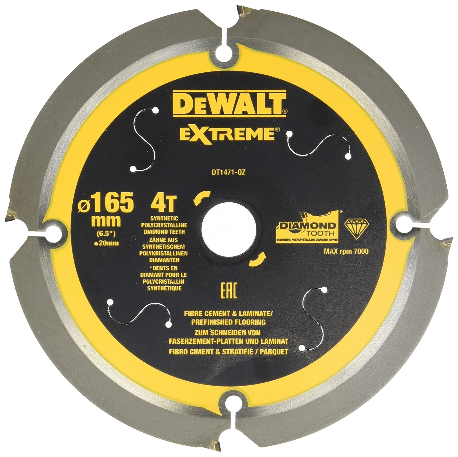 Dewalt Piła Tarcz.165x20mmx4z Fibre Cement