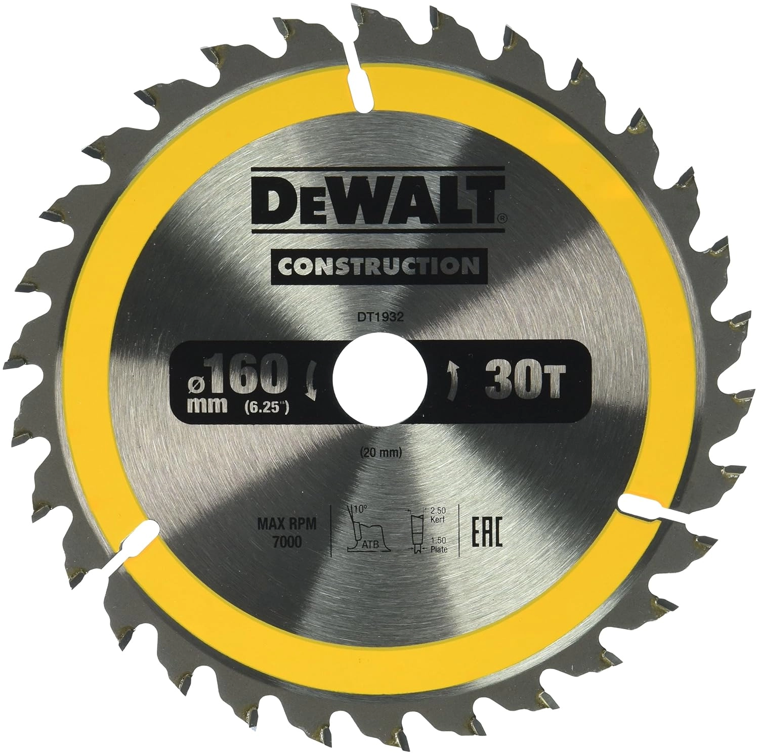 Dewalt Shield saw 160x20mmx30z - DT1932-QZ