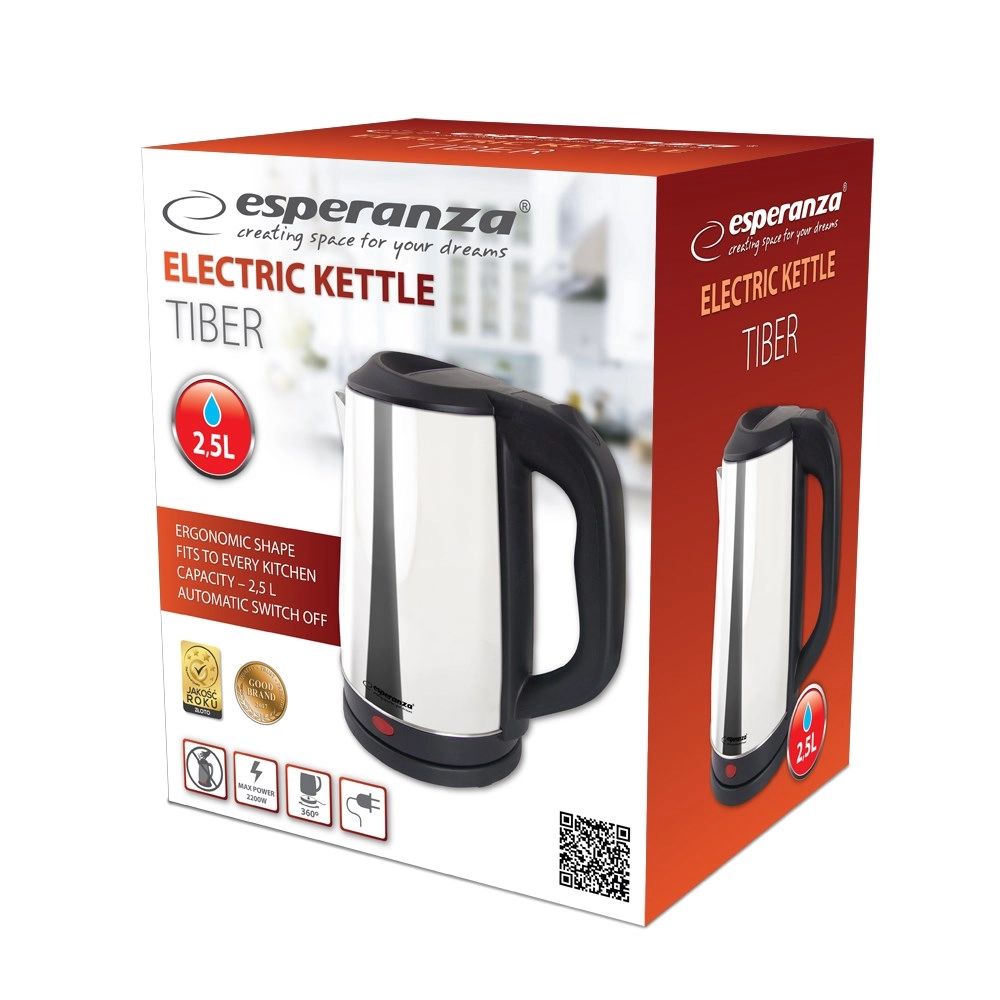 Esperanza Tiber kettle EKK036X Gray EKK036X