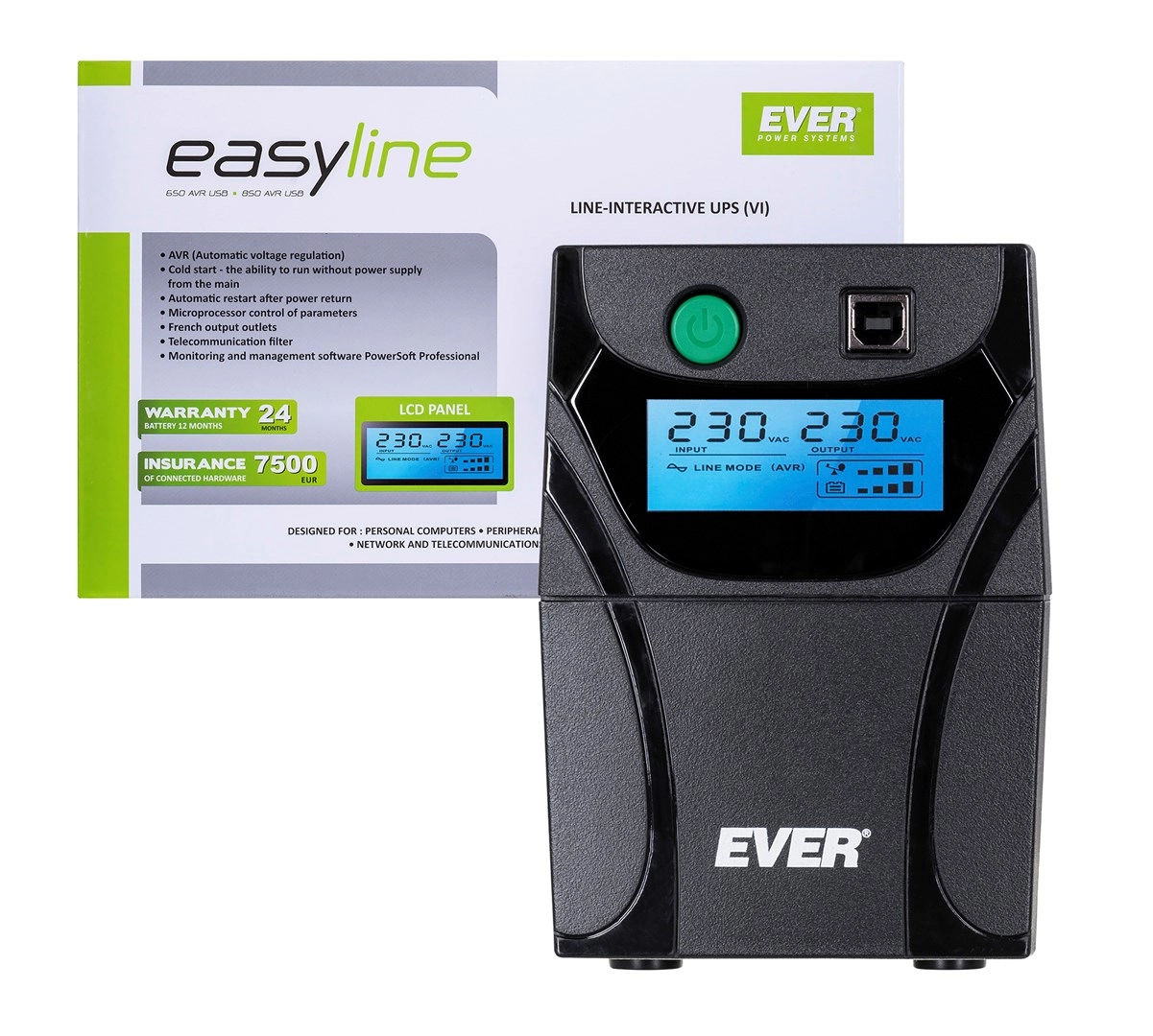Ever EASYLINE 650 AVR USB uninterruptible