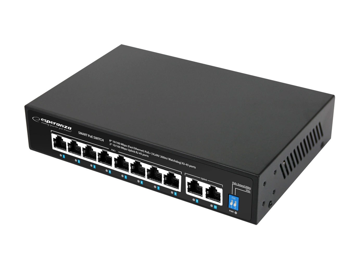 Esperanza ENS106 10-port Poe Switch 10/100