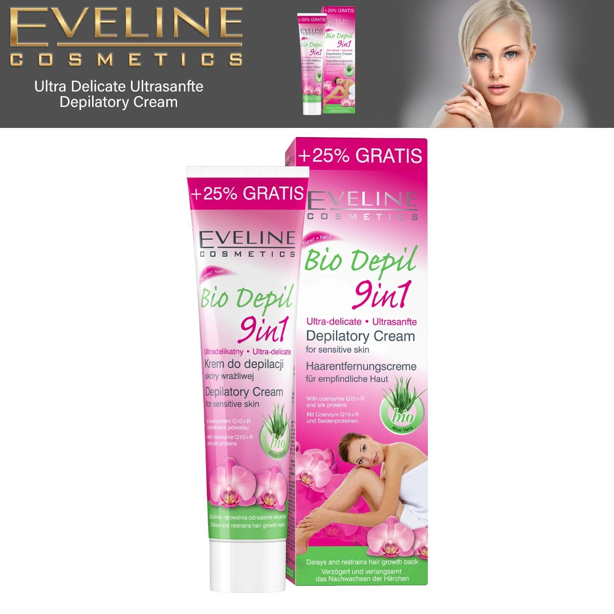 EVELINE_Sensitive 9in1 ultra-gentle depilatory cream for