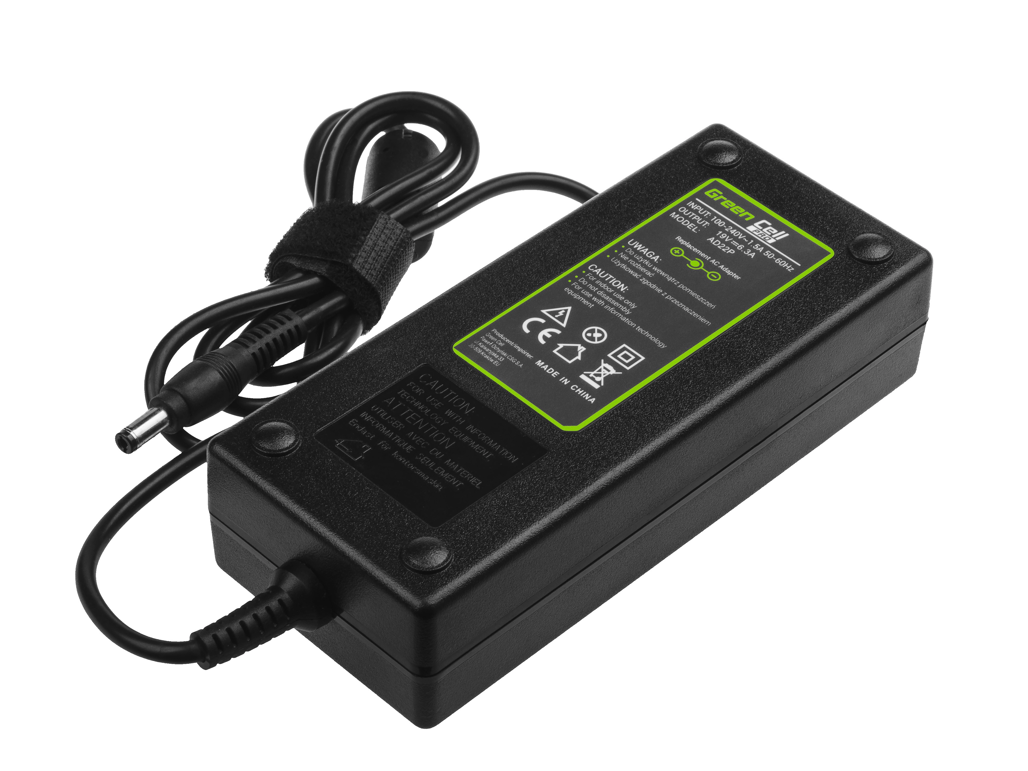 120W klēpjdatora lādētājs 19V 6.3A