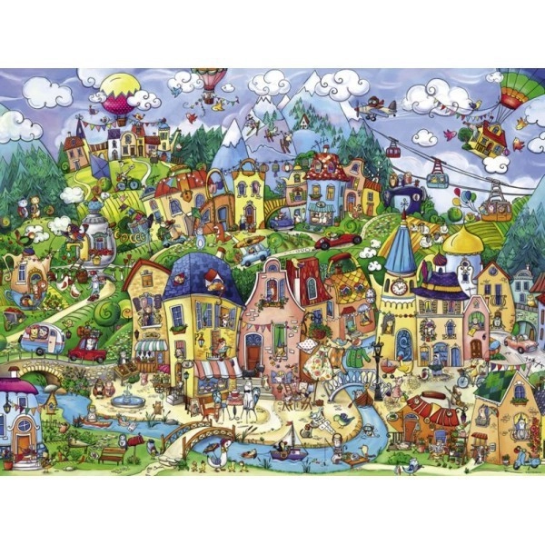 Heye Puzzle 1000 elementów Szczęśliwe miasto