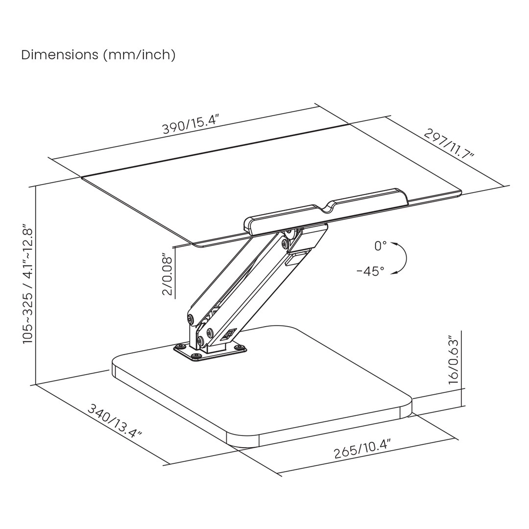 Podstawka biurkowa na monitor MC-493 regulacja