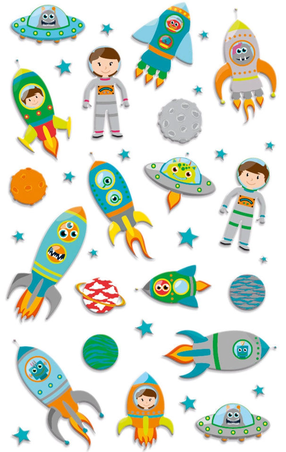 Maildor 3D Stickers Space Rockets (187661)