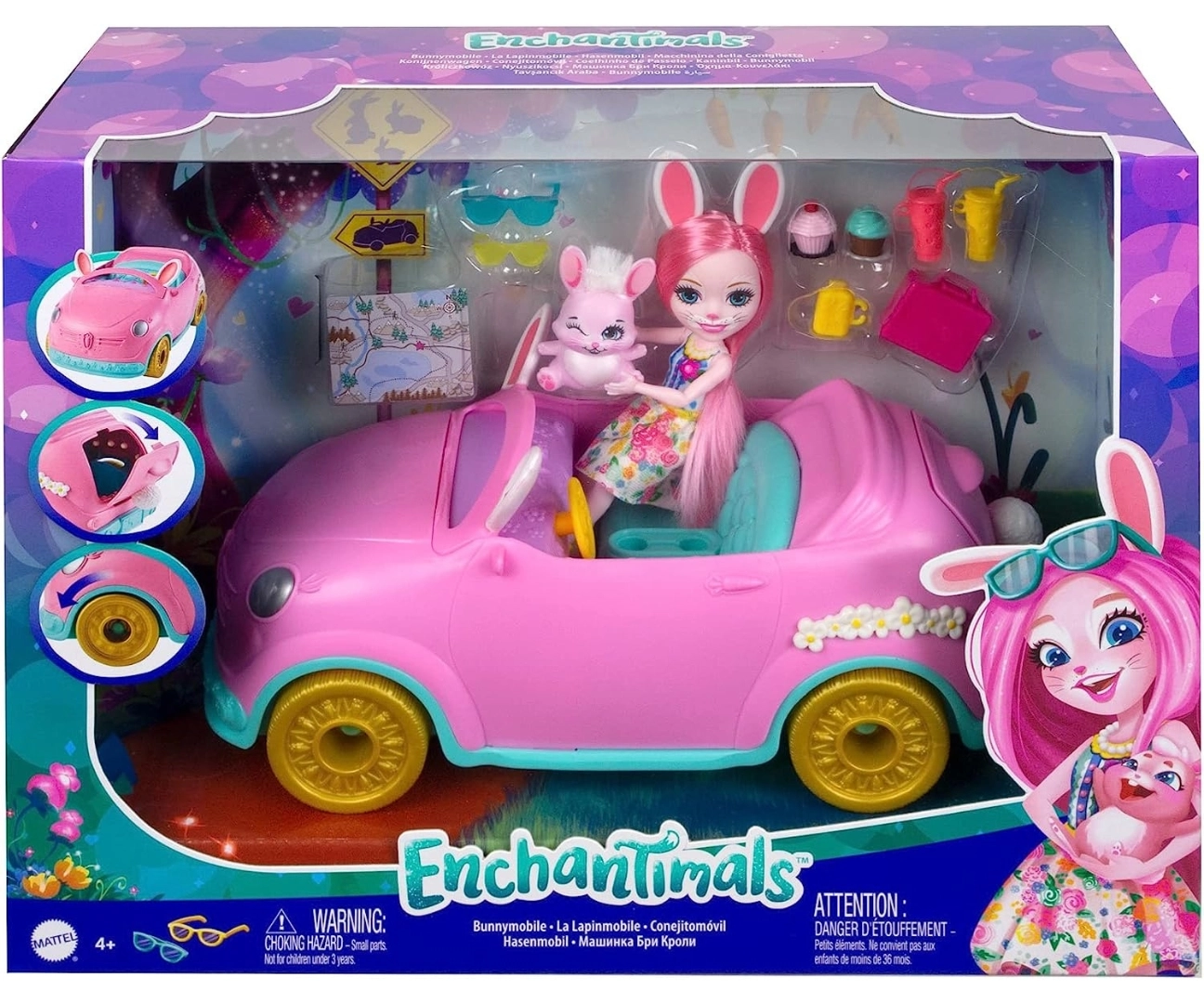 Enchantimals BUNNYMOBILE Doll + Accessory (