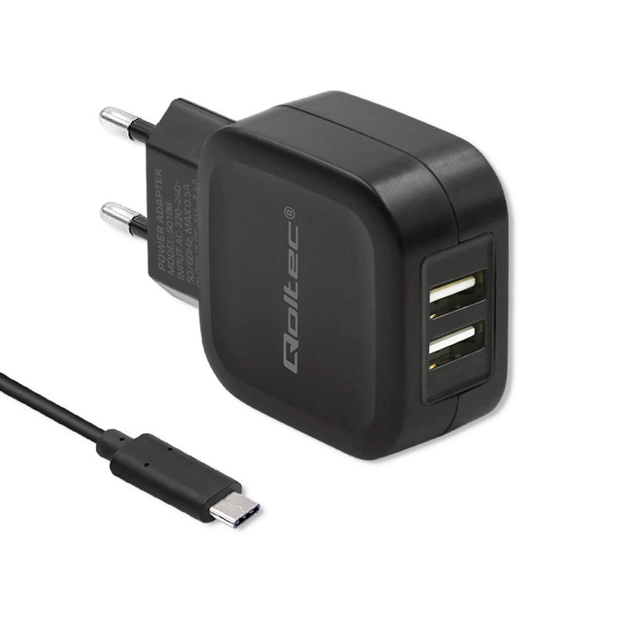 Ładowarka Qoltec 2x USB-A 2.4