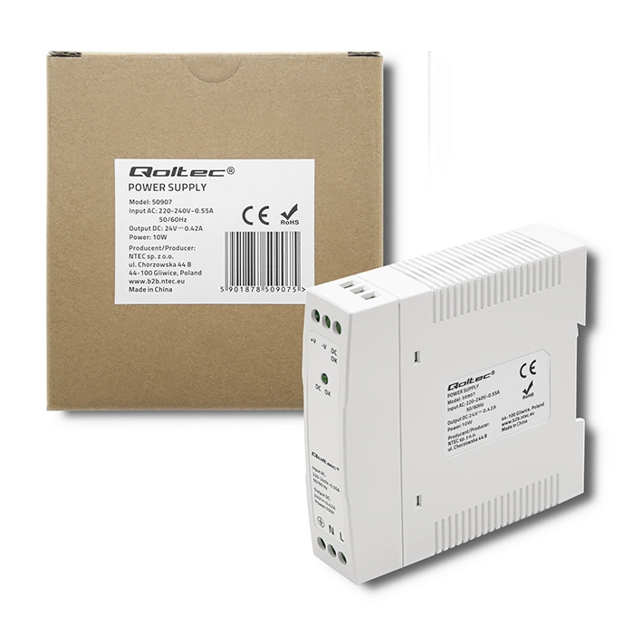 QOLTEC 50907 Zasilacz na szynę DIN