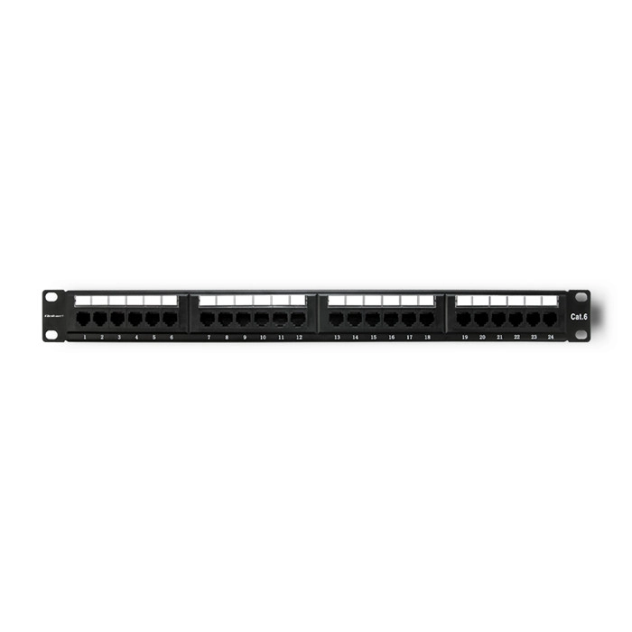 Qoltec Patch panel 24x porty RJ-45